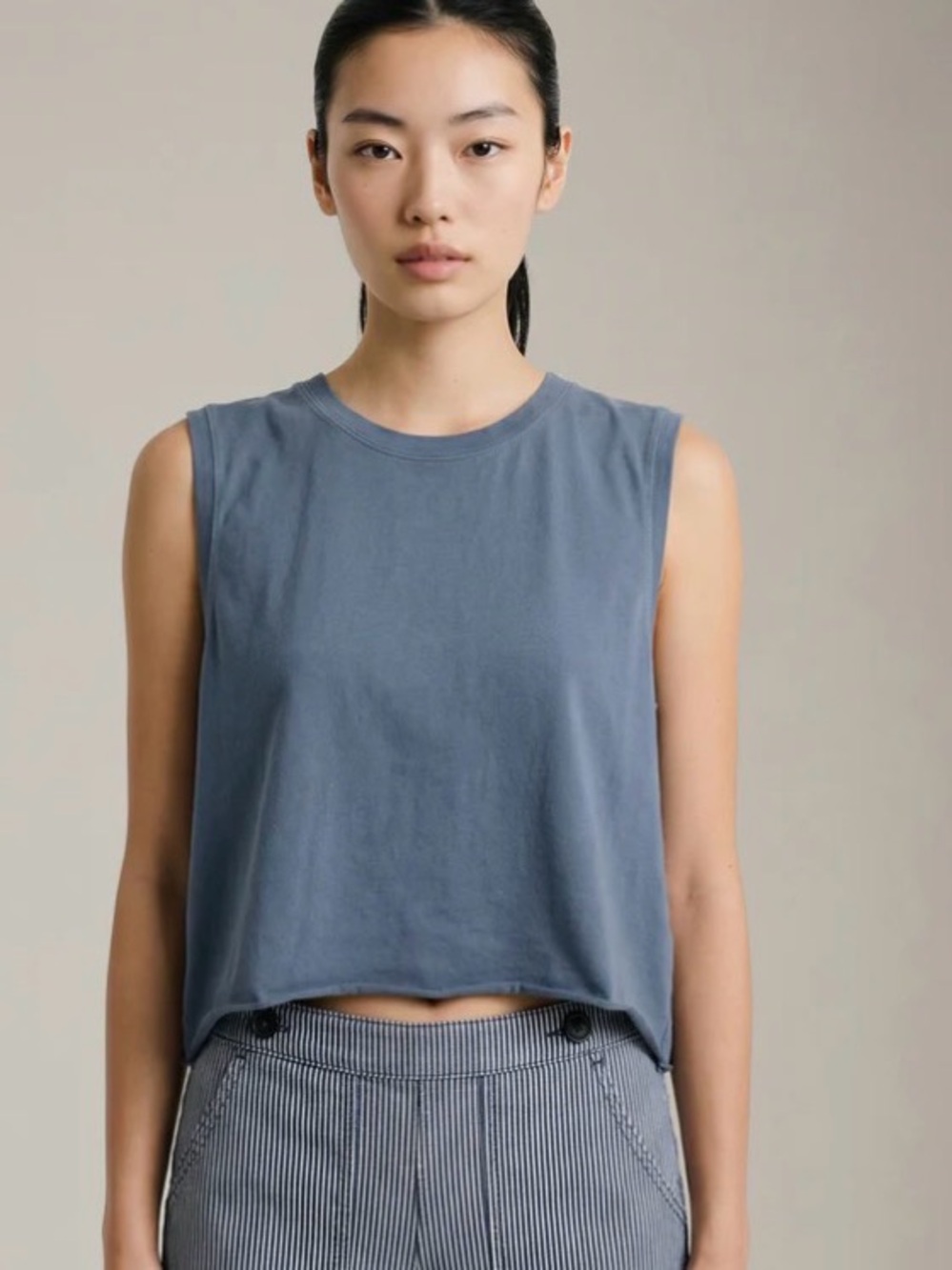 Current/Elliott Teal Muscle Tank